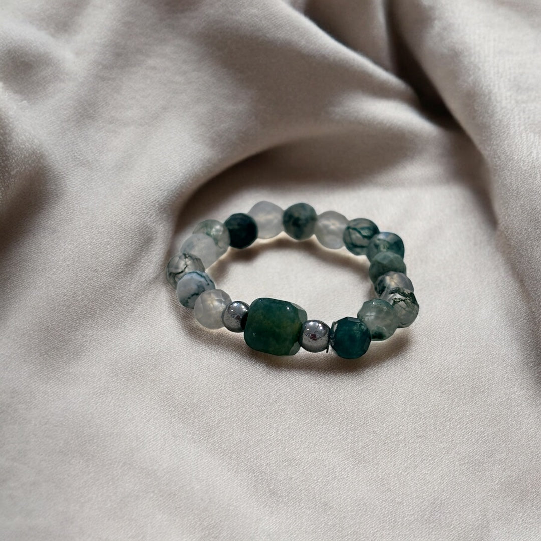 Bague en agate mousse