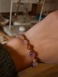 Bracelet Lucile améthyste et pierre de lune