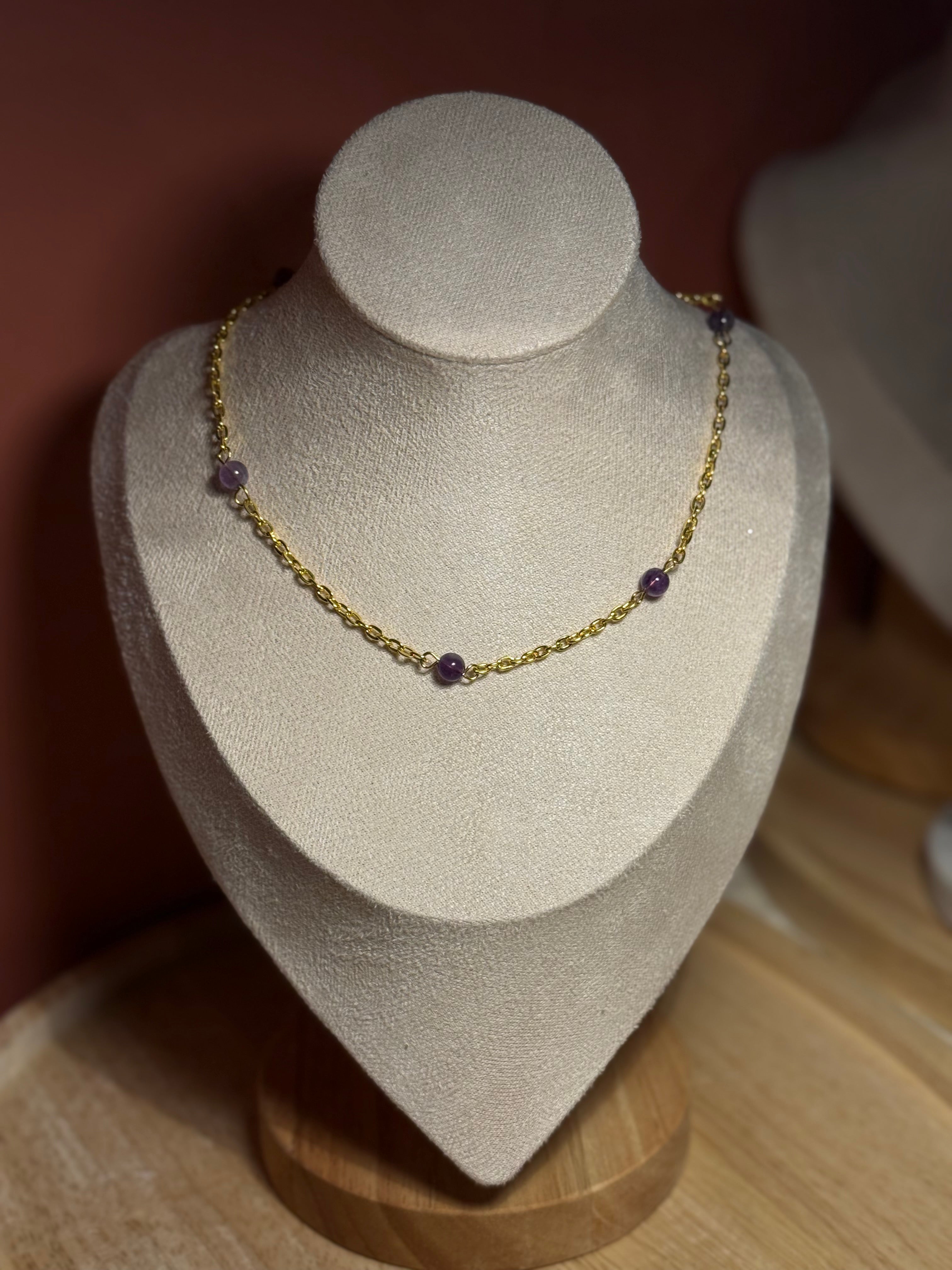 Collier Ludivine en améthyste