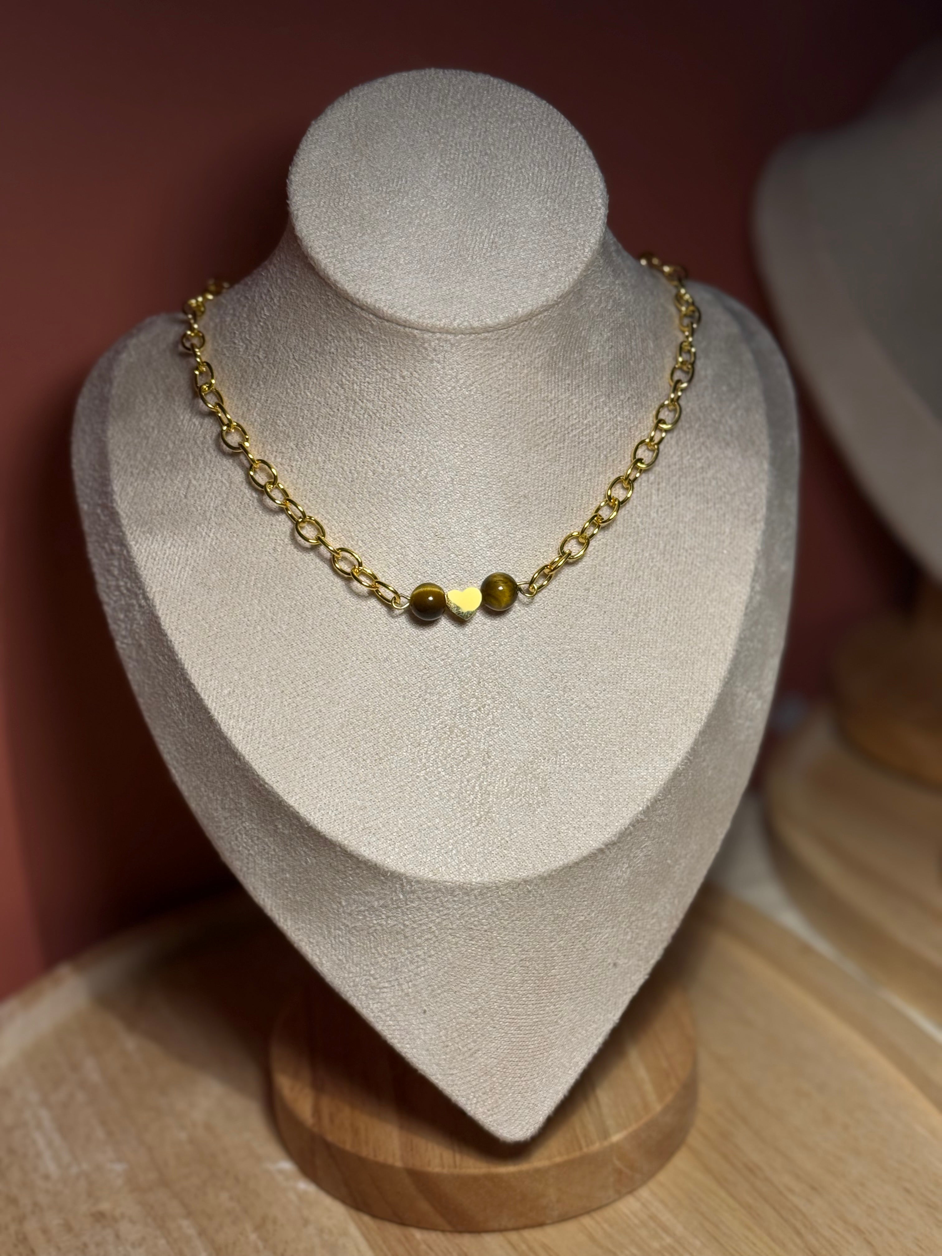 Collier Julia en œil de tigre