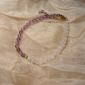 Bracelet duo quartz rose améthyste