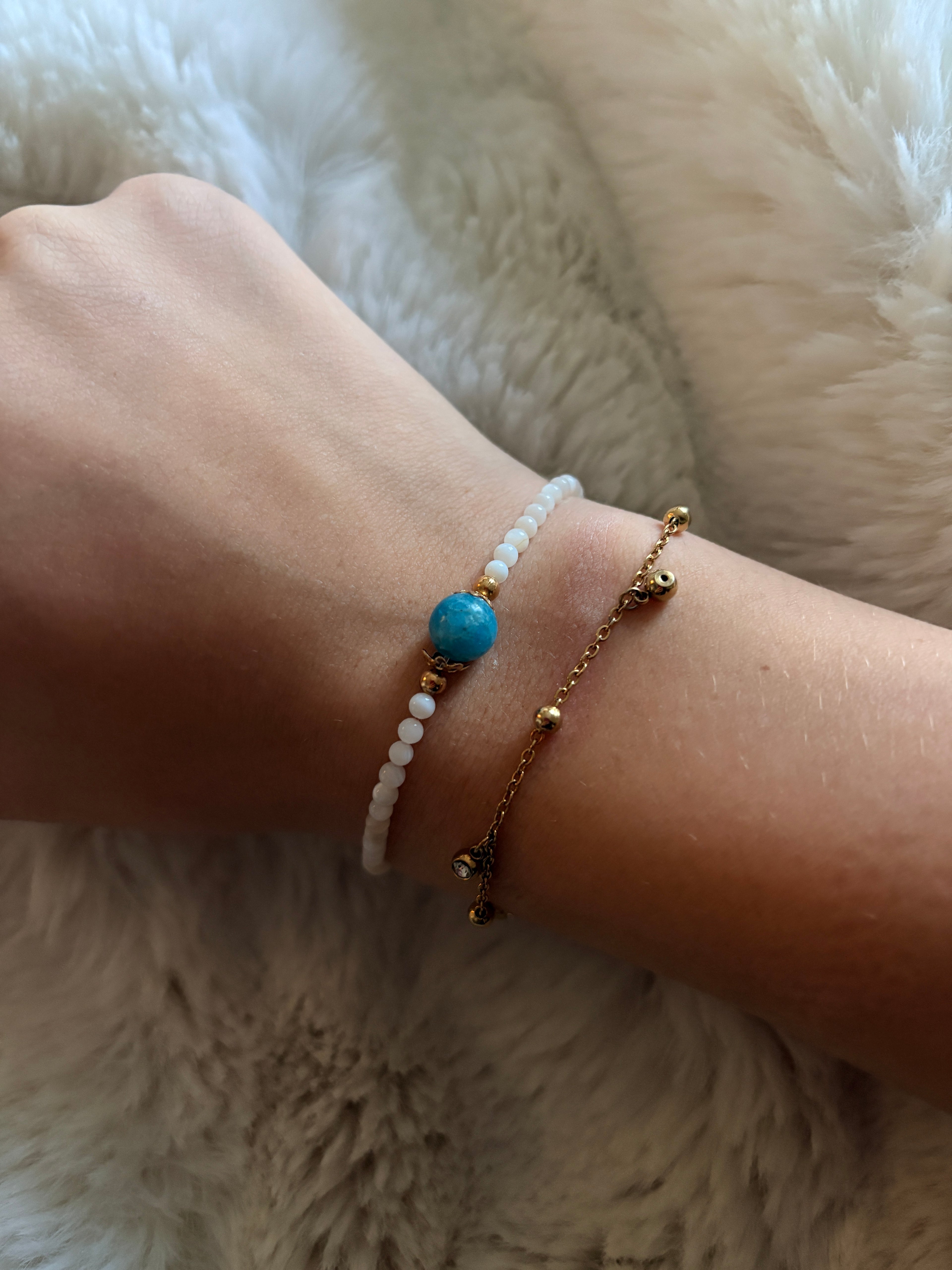 Bracelet louise en apatite