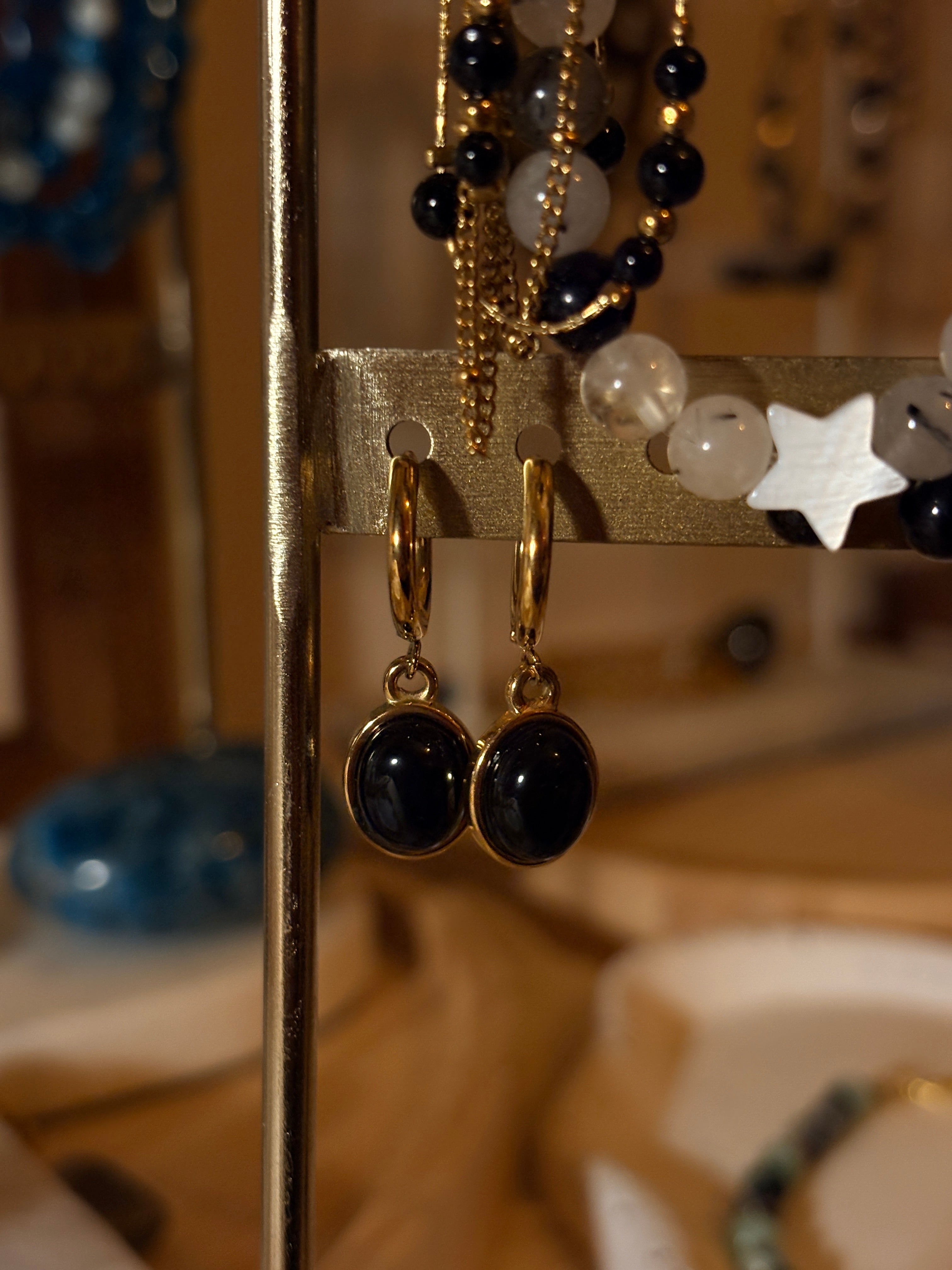 Boucle en obsidienne