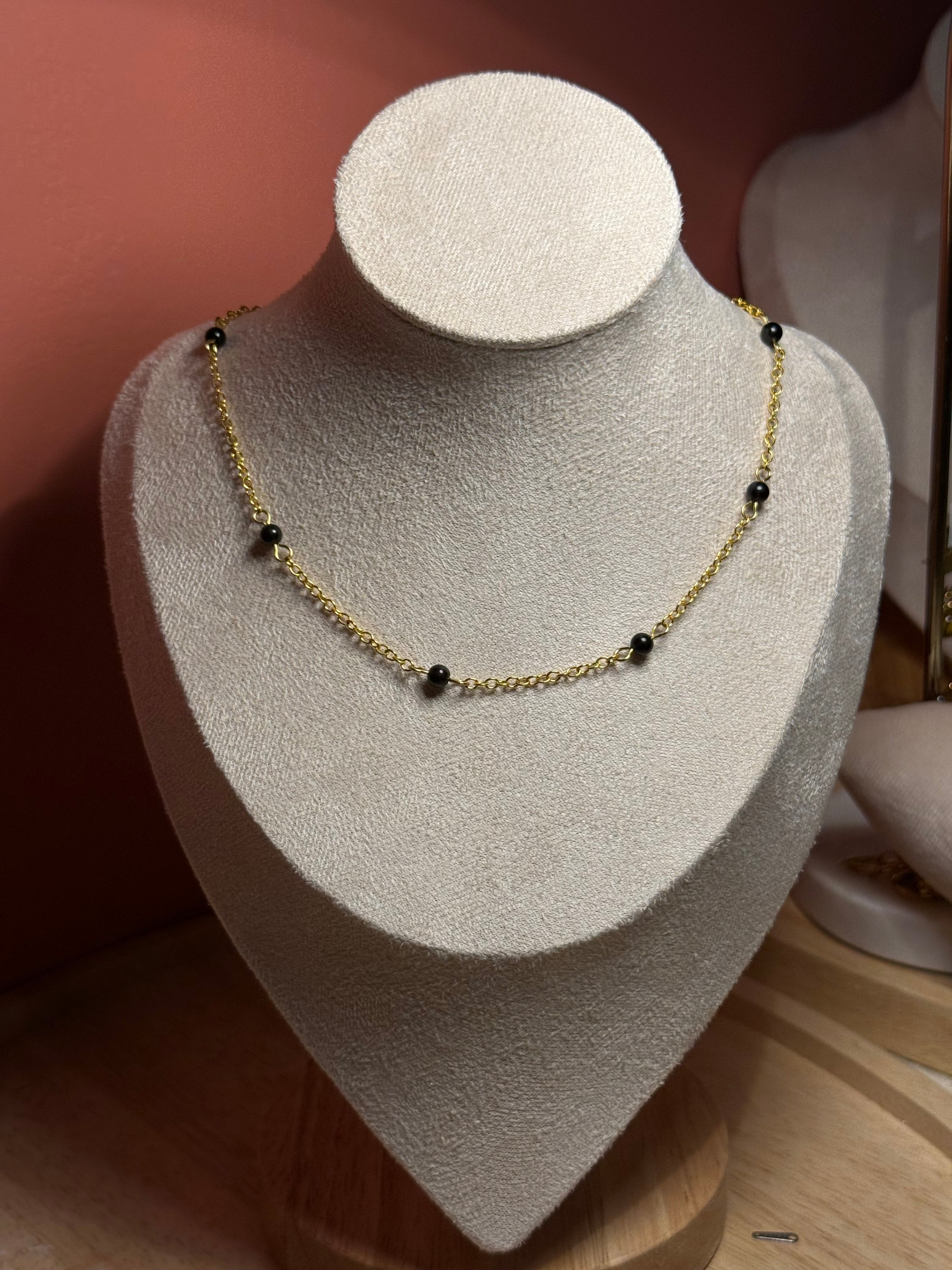 Collier Ludivine obsidienne