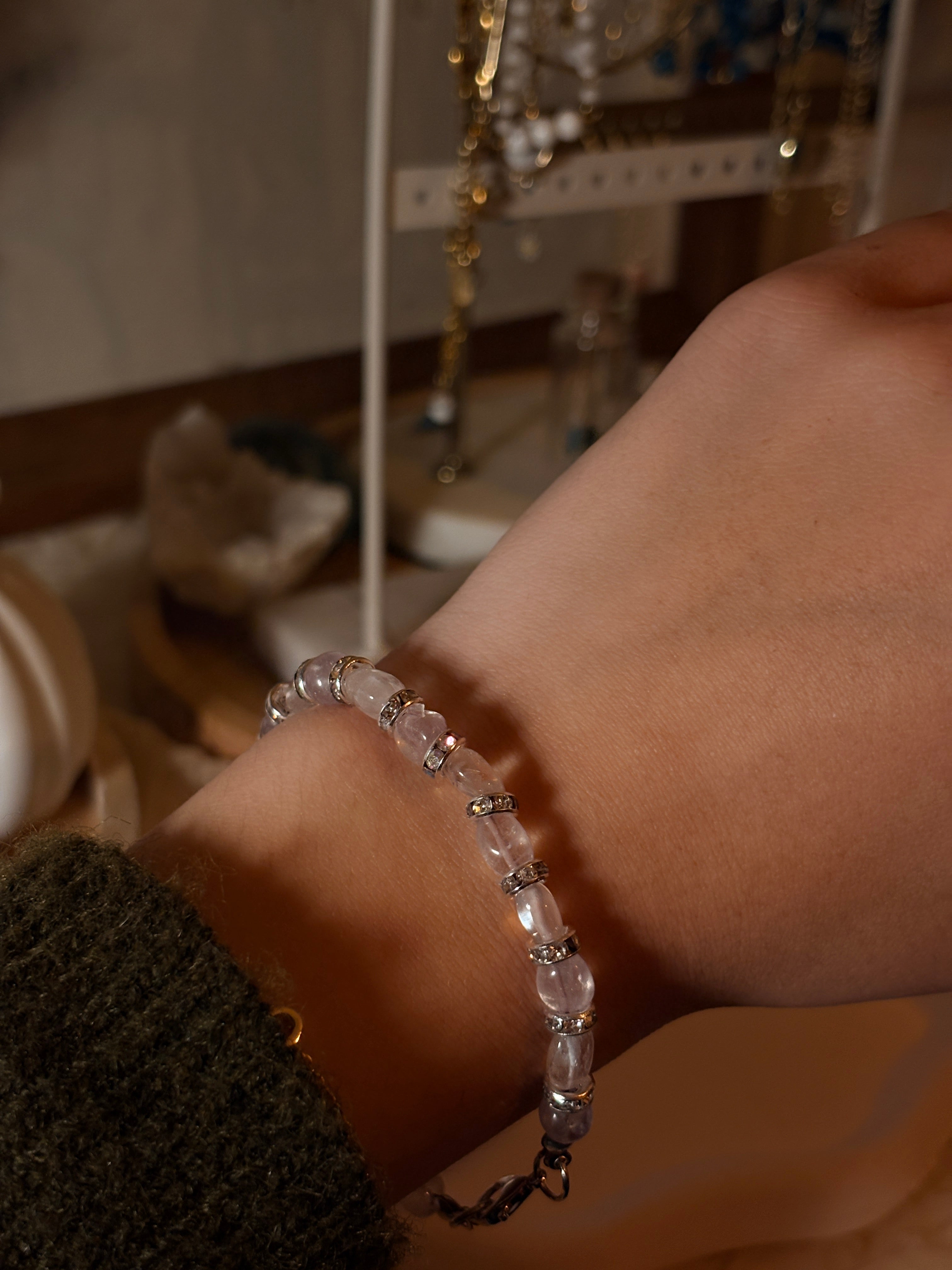 Bracelet améthyste quartz