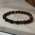bracelet oeil de tigre pierre de lave
