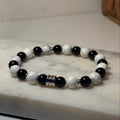 bracelet howlite obsidienne