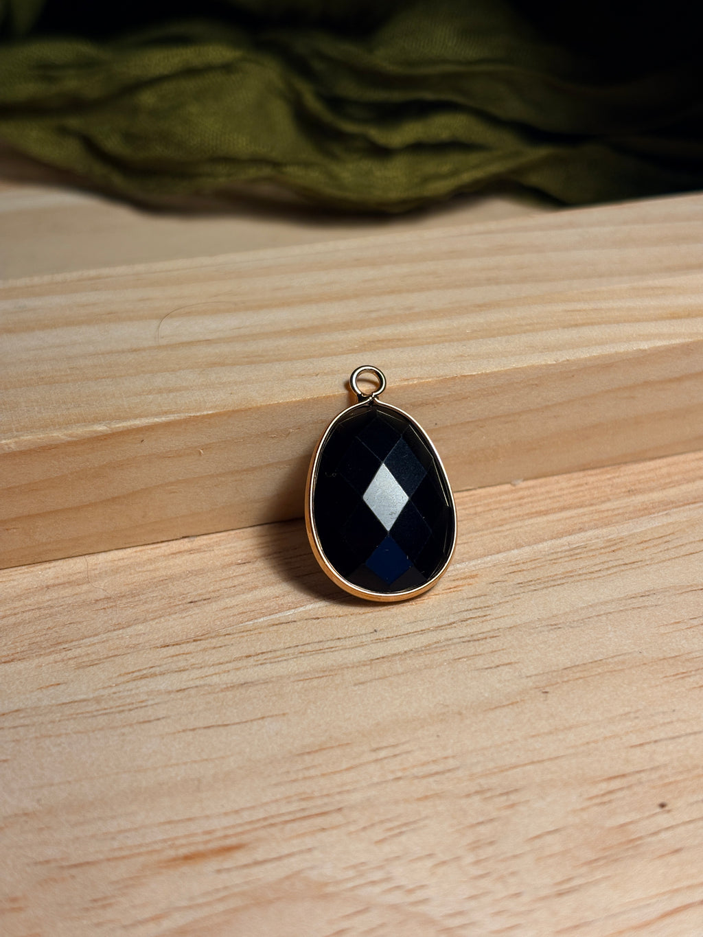 Collier Lise en obsidienne noir