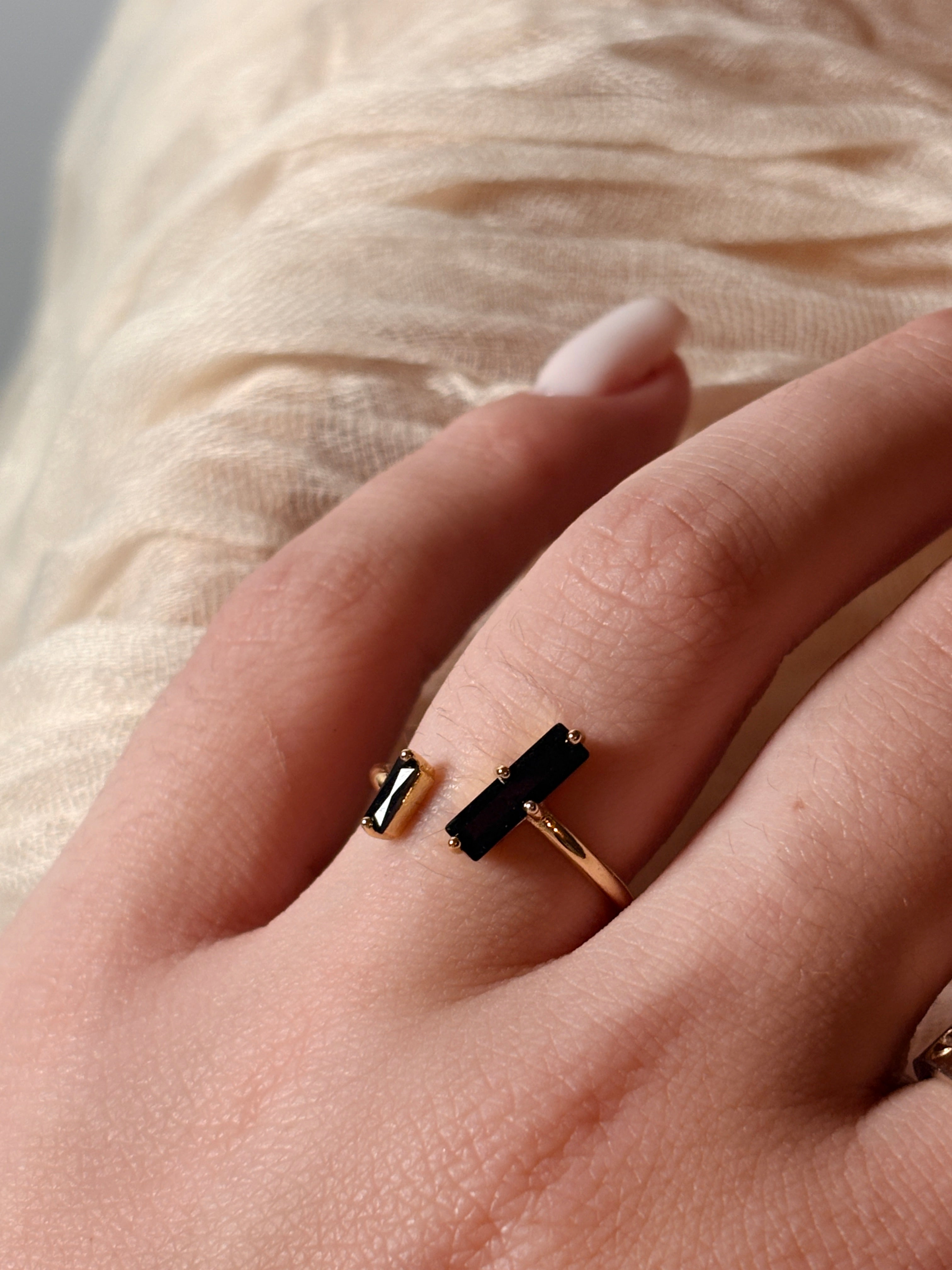 Bague en obsidienne