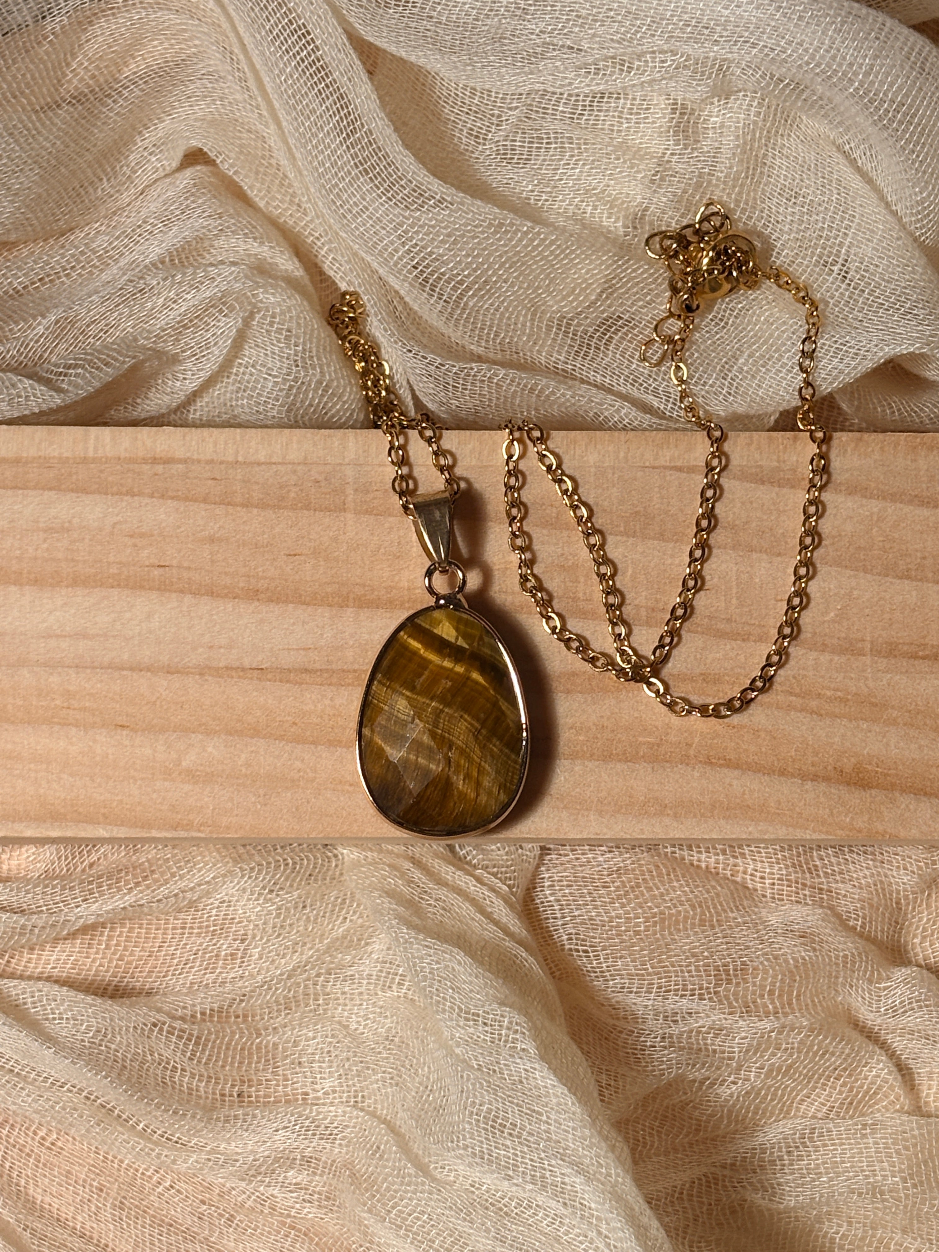 Collier Lise œil du tigre